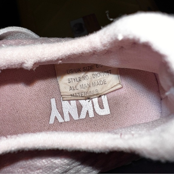 DKNY Pink Sparkle Logo Slip On Sneakers Toddler Girls Size 6 - Picture 7 of 7